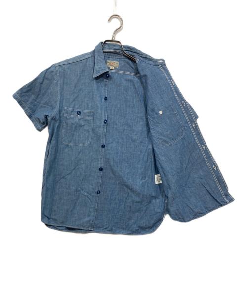 BUZZ RICKSON'S（バズリクソンズ）Buzz Rickson's (バズリクソンズ) シャンブレー半袖シャツ / WORK SHIRT ブルー サイズ:15-15 1/2の古着・服飾アイテム