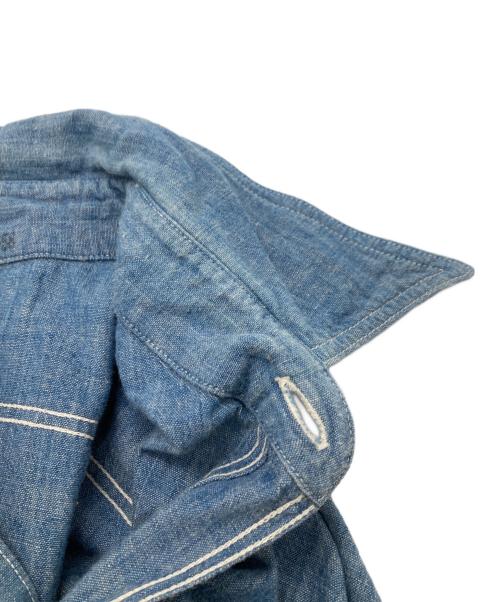 BUZZ RICKSON'S（バズリクソンズ）Buzz Rickson's (バズリクソンズ) シャンブレー半袖シャツ / WORK SHIRT ブルー サイズ:15-15 1/2の古着・服飾アイテム