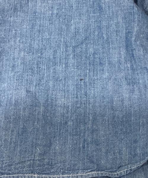 BUZZ RICKSON'S（バズリクソンズ）Buzz Rickson's (バズリクソンズ) シャンブレー半袖シャツ / WORK SHIRT ブルー サイズ:15-15 1/2の古着・服飾アイテム