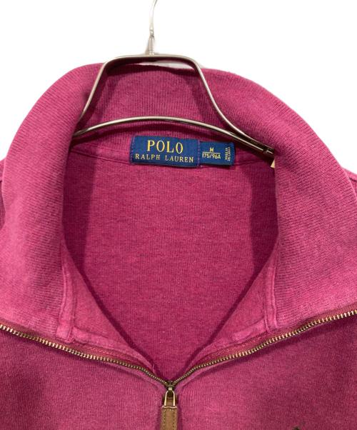 POLO RALPH LAUREN（ポロ・ラルフローレン）POLO RALPH LAUREN (ポロ・ラルフローレン) ハーフジップスウェット ショッキングピンク サイズ:Mの古着・服飾アイテム