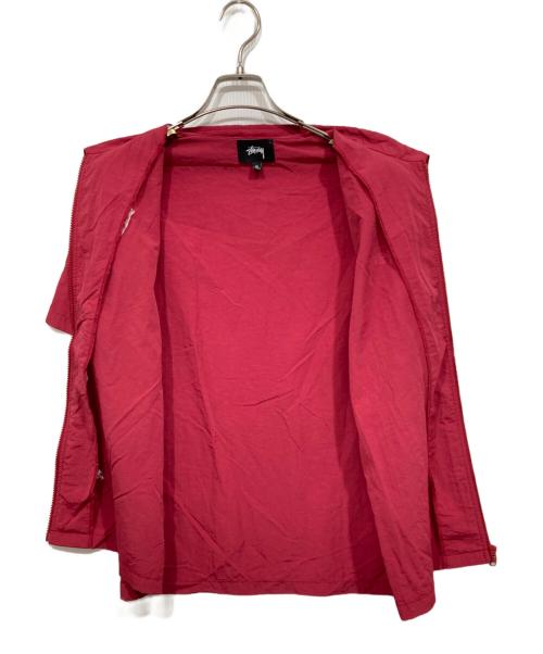 stussy（ステューシー）stussy (ステューシー) 半袖ナイロンシャツ レッド サイズ:Ｍの古着・服飾アイテム
