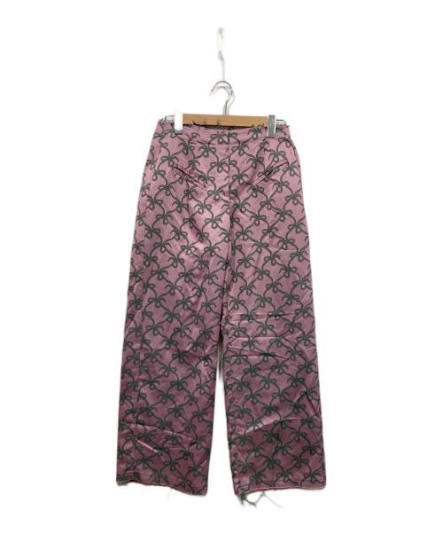 Musu Bore（ムスボレ）Musu Bore (ムスボレ) サイドリボンワイドパンツ パープル サイズ:1の古着・服飾アイテム