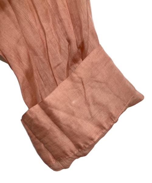 DES PRES（デ プレ）DES PRES (デ プレ) ラミースタンドカラーチュニックプルオーバー7分丈袖ブラウス ピンク サイズ:36の古着・服飾アイテム