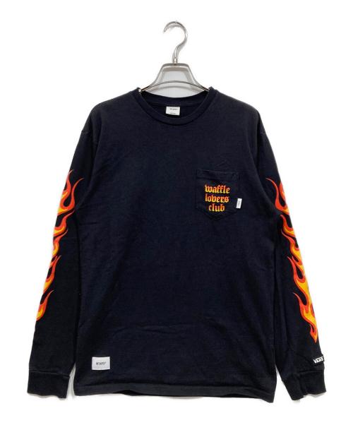 WTAPS（ダブルタップス）WTAPS (ダブルタップス) ファイヤーパターン ロングスリーブTシャツ ブラック サイズ:02の古着・服飾アイテム