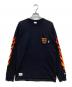 WTAPS（ダブルタップス）の古着「ファイヤーパターン ロングスリーブTシャツ」｜ブラック