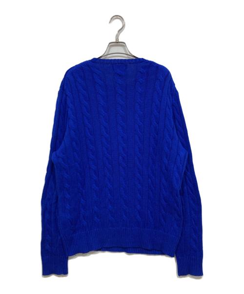 POLO RALPH LAUREN（ポロ・ラルフローレン）POLO RALPH LAUREN (ポロ・ラルフローレン) ケーブルニット ブルー サイズ:Mの古着・服飾アイテム