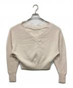 Snidelスナイデル）の古着「ファーライク衿レースプルオーバー」｜アイボリー