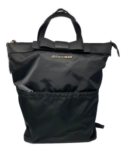 JILL STUART（ジルスチュアート）JILL STUART (ジルスチュアート) リボンスクエアバックパック ブラックの古着・服飾アイテム