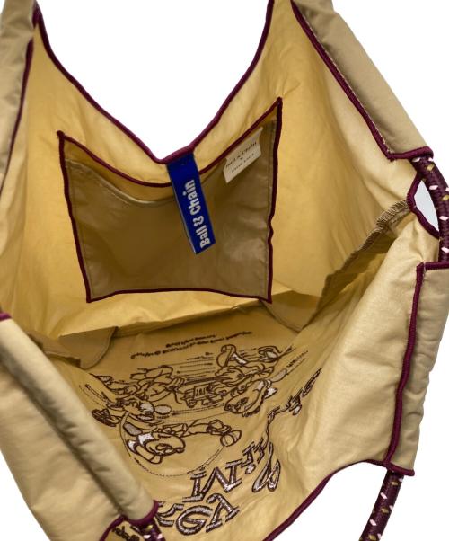 BALL & CHAIN（ボールアンドチェーン）Ball & Chain (ボールアンドチェーン) Disney (ディズニー) ミッキー＆ミニー刺繍バッグ ブラウン 未使用品の古着・服飾アイテム