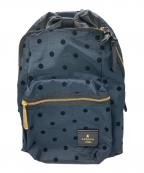 LANVIN en Bleuランバンオンブルー）の古着「ドット リボンリュック」｜ネイビー
