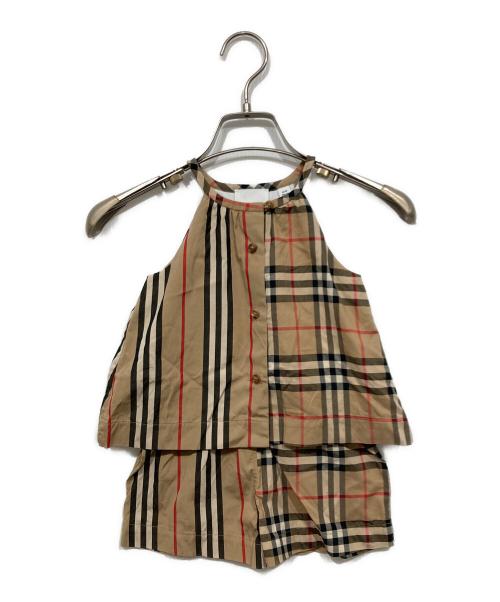 BURBERRY LONDON（バーバリーロンドン）BURBERRY LONDON (バーバリーロンドン) ノヴァチェックオールインワン ベージュ サイズ:18Mの古着・服飾アイテム