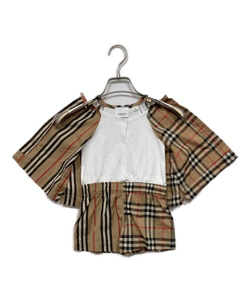 BURBERRY LONDON（バーバリーロンドン）BURBERRY LONDON (バーバリーロンドン) ノヴァチェックオールインワン ベージュ サイズ:18Mの古着・服飾アイテム