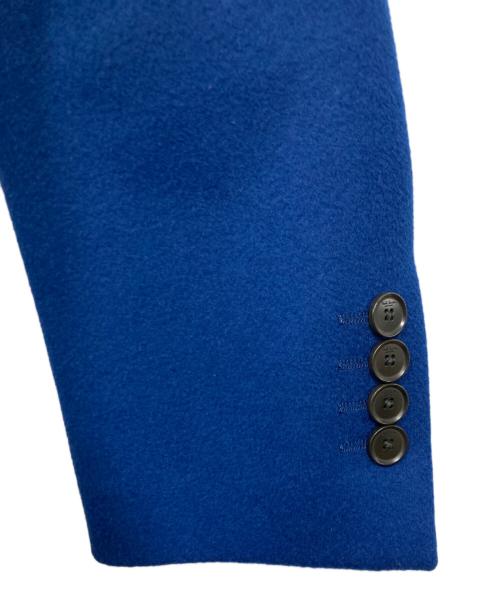 PAUL SMITH（ポールスミス）PAUL SMITH (ポールスミス) ユニオンジャック旗プリントライニングチェスターコート ブルー サイズ:Mの古着・服飾アイテム