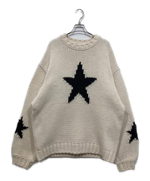 CONVERSE TOKYO（コンバーストウキョウ）CONVERSE TOKYO (コンバーストウキョウ) ローゲージスターニット アイボリー サイズ:3の古着・服飾アイテム