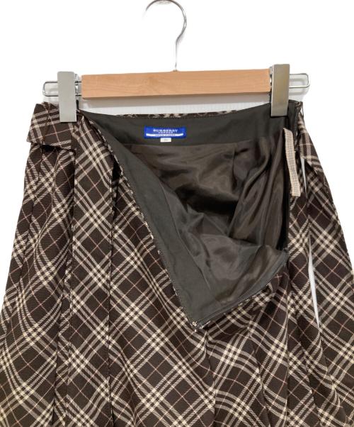 BURBERRY BLUE LABEL（バーバリーロンドンブルーレーベル）BURBERRY BLUE LABEL (バーバリーロンドンブルーレーベル) チェックフレアスカート ブラウン サイズ:36の古着・服飾アイテム
