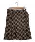 BURBERRY BLUE LABEL（バーバリーロンドンブルーレーベル）の古着「チェックフレアスカート」｜ブラウン