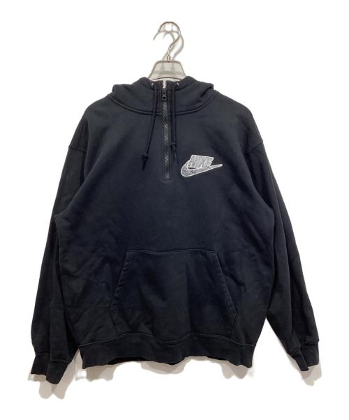 NIKE（ナイキ）NIKE (ナイキ) SUPREME (シュプリーム) ハーフジップスウェット / Half Zip Hooded Sweatshirt ブラック サイズ:Lの古着・服飾アイテム