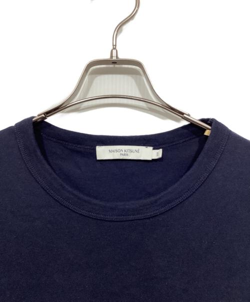 maison kitsune（メゾンキツネ）maison kitsune (メゾンキツネ) ロングスリーブカットソー / FOX HEAD PATCH REGULAR LONG-SLEEVED TEE-SHIRT ネイビー サイズ:XXLの古着・服飾アイテム