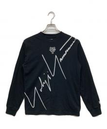 New Era×Yohji Yamamoto pour homme（ニューエラ×ヨウジヤマモト プールオム）の古着「ロングスリーブTシャツ」｜ブラック