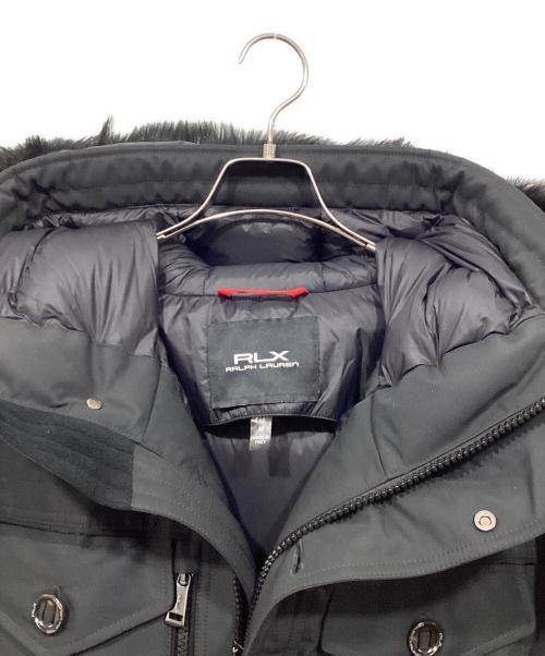 RLX RALPH LAUREN（アールエルエックスラルフローレン）RLX RALPH LAUREN (アールエルエックスラルフローレン) フェイクファーダウンジャケット ブラック サイズ:Mの古着・服飾アイテム