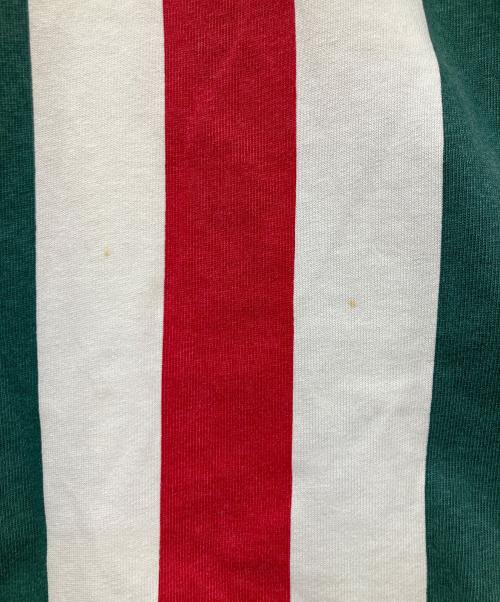 GUCCI（グッチ）GUCCI (グッチ) ポロシャツ ベージュ×グリーン×レッド サイズ:M（175/96A)の古着・服飾アイテム