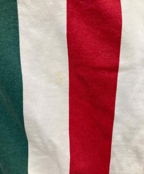 GUCCI（グッチ）GUCCI (グッチ) ポロシャツ ベージュ×グリーン×レッド サイズ:M（175/96A)の古着・服飾アイテム