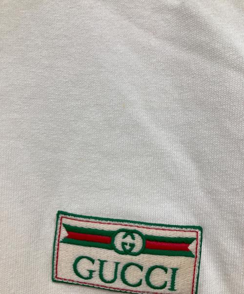 GUCCI（グッチ）GUCCI (グッチ) ポロシャツ ベージュ×グリーン×レッド サイズ:M（175/96A)の古着・服飾アイテム