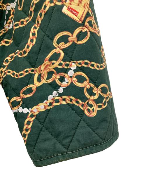 SUPREME（シュプリーム）SUPREME (シュプリーム) キルティングジャケット / Chains Quilted Jacket グリーン サイズ:XLの古着・服飾アイテム
