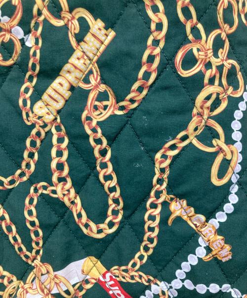 SUPREME（シュプリーム）SUPREME (シュプリーム) キルティングジャケット / Chains Quilted Jacket グリーン サイズ:XLの古着・服飾アイテム