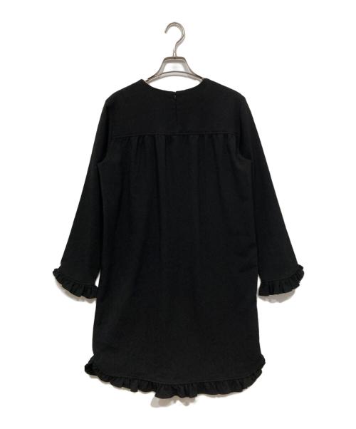 GANNI（ガニー）GANNI (ガニー) フリルブラウスワンピース ブラック サイズ:34の古着・服飾アイテム
