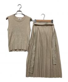 BEAMS HEART（ビームスハート）の古着「セットリブニットワンピース」｜ベージュ