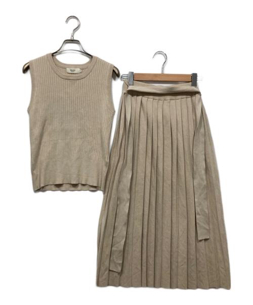 BEAMS HEART（ビームスハート）BEAMS HEART (ビームスハート) セットリブニットワンピース ベージュ サイズ:Sの古着・服飾アイテム