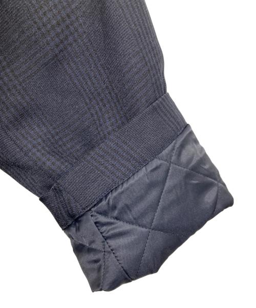 BEAMS HEART（ビームスハート）BEAMS HEART (ビームスハート) チェック ステンカラーコート ネイビー サイズ:Ｌの古着・服飾アイテム