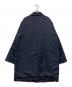 BEAMS HEART (ビームスハート) チェック ステンカラーコート ネイビー サイズ:Ｌ：4000円