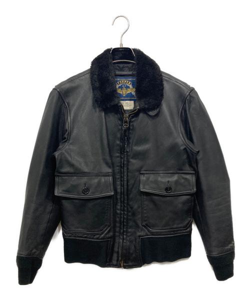 cooper（クーパー）cooper (クーパー) G-1フライトレザージャケット ブラック サイズ:38Rの古着・服飾アイテム