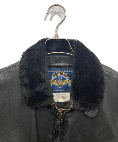 cooper（クーパー）cooper (クーパー) G-1フライトレザージャケット ブラック サイズ:38Rの古着・服飾アイテム