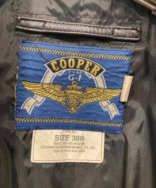 cooper（クーパー）cooper (クーパー) G-1フライトレザージャケット ブラック サイズ:38Rの古着・服飾アイテム