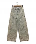 moussyマウジー）の古着「デニムパンツ / CURVED LINE CHEMICAL BAGGY」｜ブルー