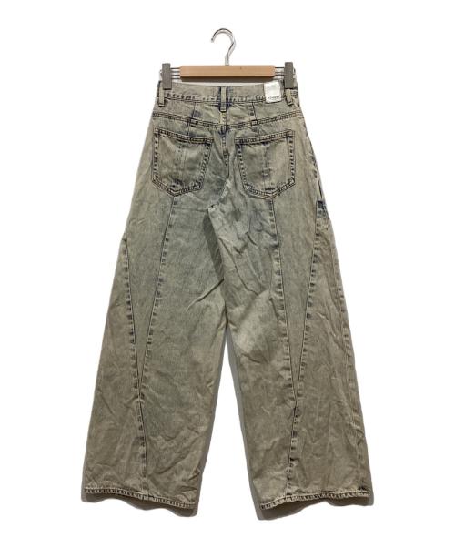 moussy（マウジー）moussy (マウジー) デニムパンツ / CURVED LINE CHEMICAL BAGGY ブルー サイズ:1の古着・服飾アイテム
