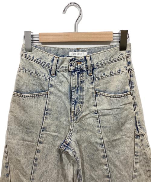 moussy（マウジー）moussy (マウジー) デニムパンツ / CURVED LINE CHEMICAL BAGGY ブルー サイズ:1の古着・服飾アイテム