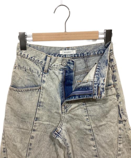 moussy（マウジー）moussy (マウジー) デニムパンツ / CURVED LINE CHEMICAL BAGGY ブルー サイズ:1の古着・服飾アイテム