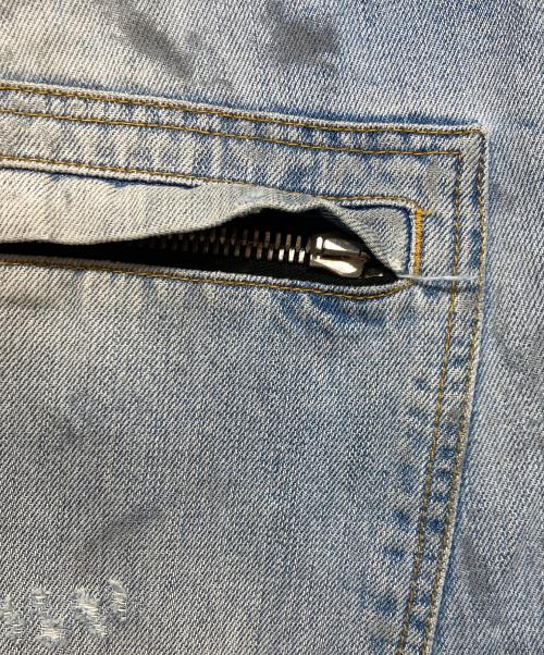 BALMAIN（バルマン）BALMAIN (バルマン) バイカーデニムパンツ ブルー サイズ:W31（78.5cm）の古着・服飾アイテム