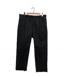 Aquascutum（アクアスキュータム）の古着「1タックスラックス」｜ブラック