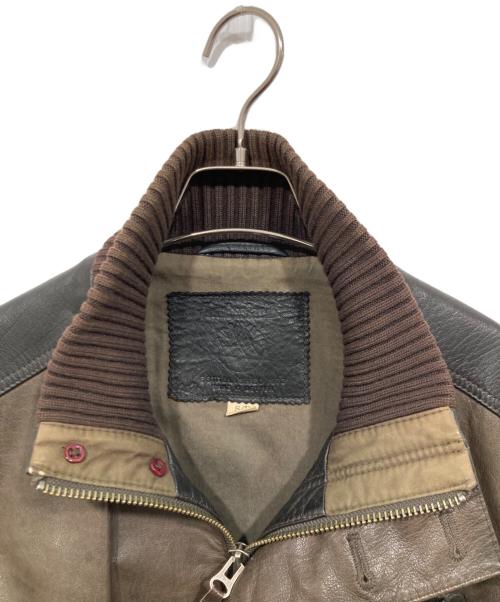 Timberland（ティンバーランド）Timberland (ティンバーランド) カウレザージャケット ブラウン サイズ:Sの古着・服飾アイテム