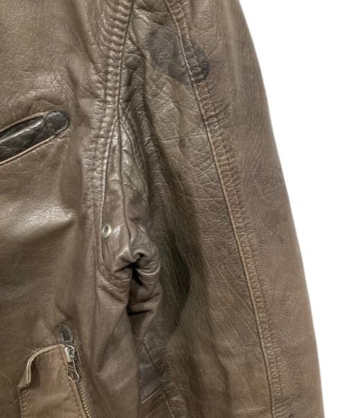 Timberland（ティンバーランド）Timberland (ティンバーランド) カウレザージャケット ブラウン サイズ:Sの古着・服飾アイテム