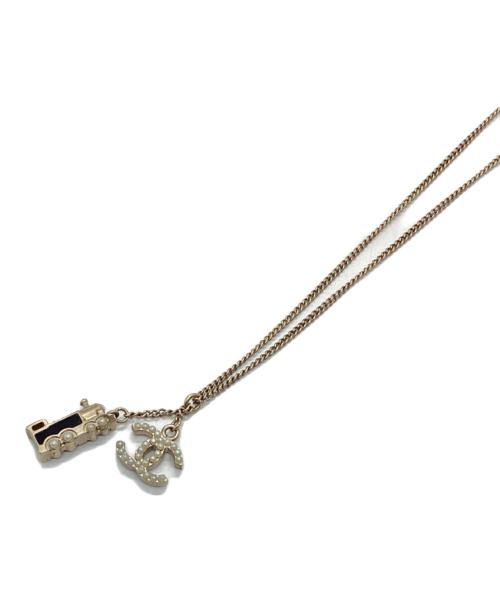 CHANEL（シャネル）CHANEL (シャネル) ココマーク×汽車パール装飾ネックレスの古着・服飾アイテム