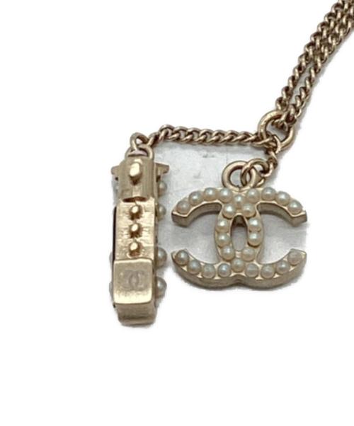 CHANEL（シャネル）CHANEL (シャネル) ココマーク×汽車パール装飾ネックレスの古着・服飾アイテム