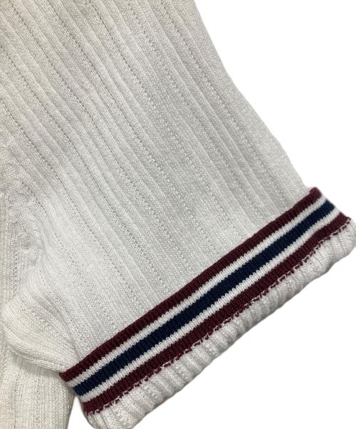 LACOSTE（ラコステ）LACOSTE (ラコステ) Snidel (スナイデル) ポロニット　半袖 ホワイト サイズ:36の古着・服飾アイテム