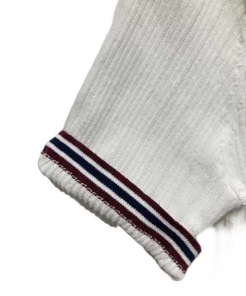 LACOSTE（ラコステ）LACOSTE (ラコステ) Snidel (スナイデル) ポロニット　半袖 ホワイト サイズ:36の古着・服飾アイテム