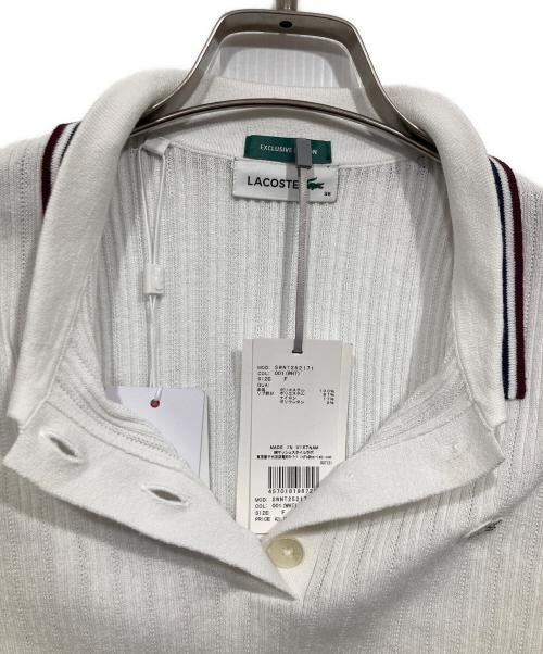 LACOSTE（ラコステ）LACOSTE (ラコステ) Snidel (スナイデル) ポロニット　半袖 ホワイト サイズ:36の古着・服飾アイテム